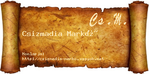 Csizmadia Markó névjegykártya